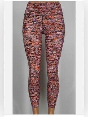 lululemon athletica Orange and Pink Space-Dye High-Rise Leggings